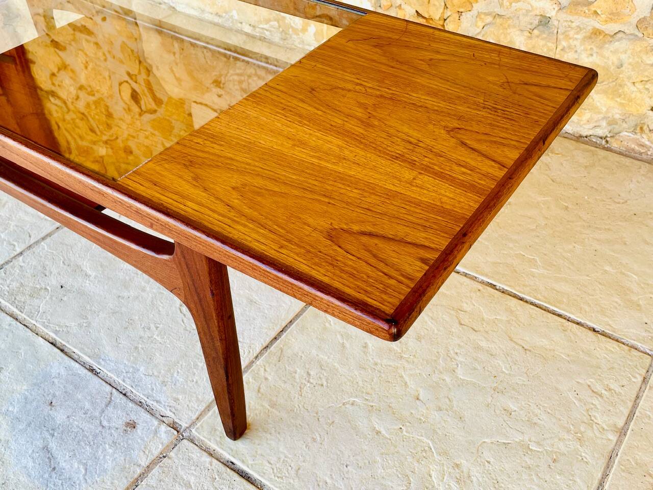 Vintage Teak and Glass Coffee Table by G Plan, Circa 1960s