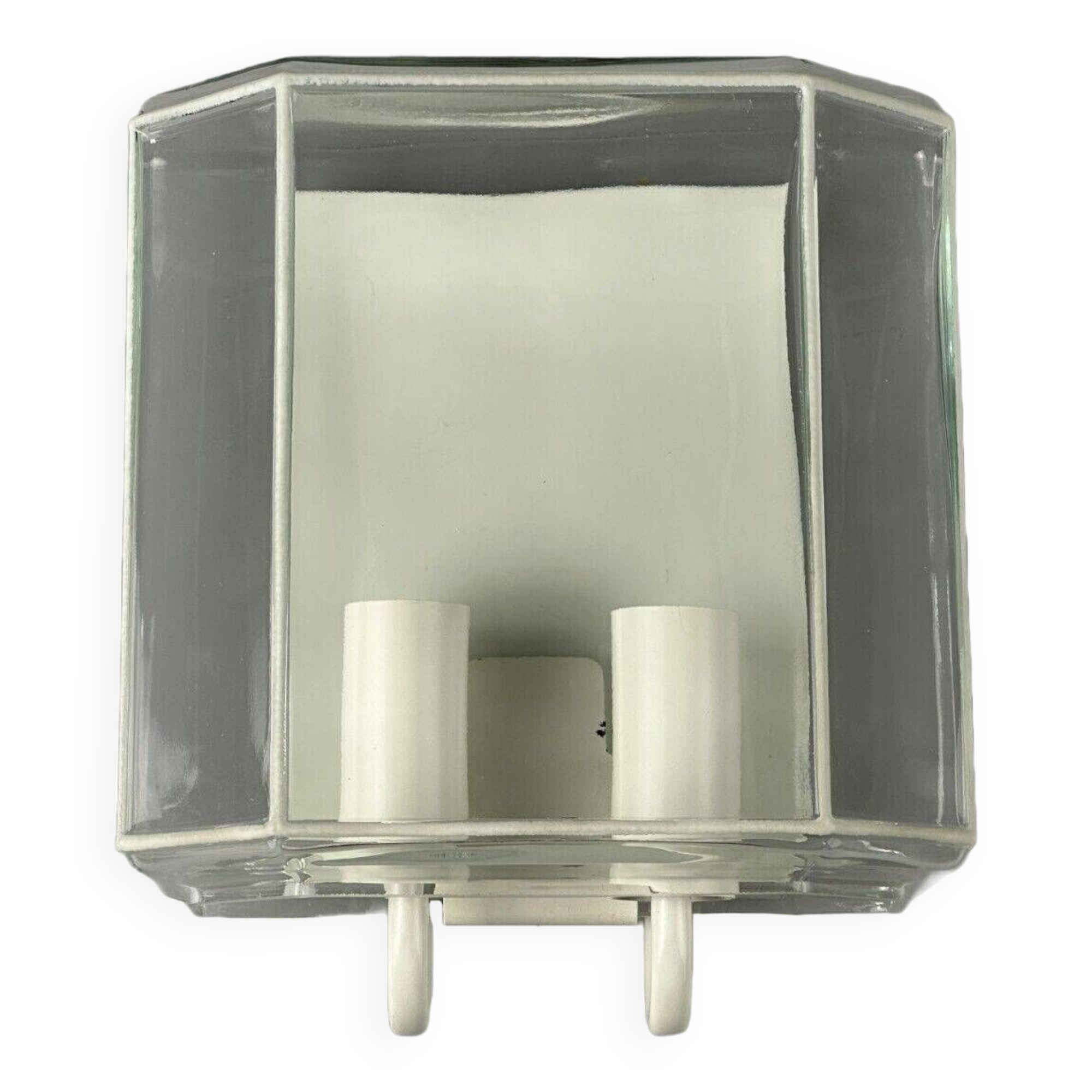 60s 70s wall lamp Glashütte Limburg Germany Glass & Metal Age Design