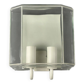 60s 70s wall lamp Glashütte Limburg Germany Glass & Metal Age Design