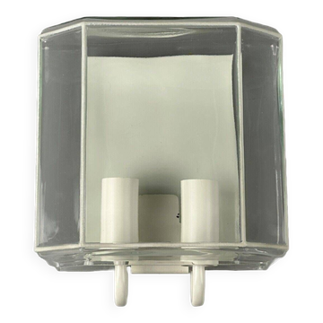 Lampe murale des années 60 70 Glashütte Limburg Allemagne Glass & Metal Age Design