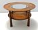 Round Solid Walnut and Crystal Coffee Table attr. to Paolo Buffa, Italy