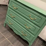 1970s chest of drawers restyled water green