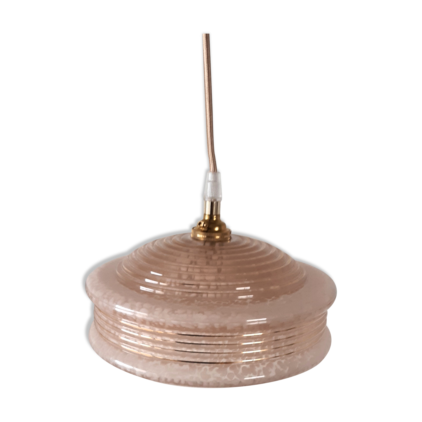 Pink Clichy glass suspension