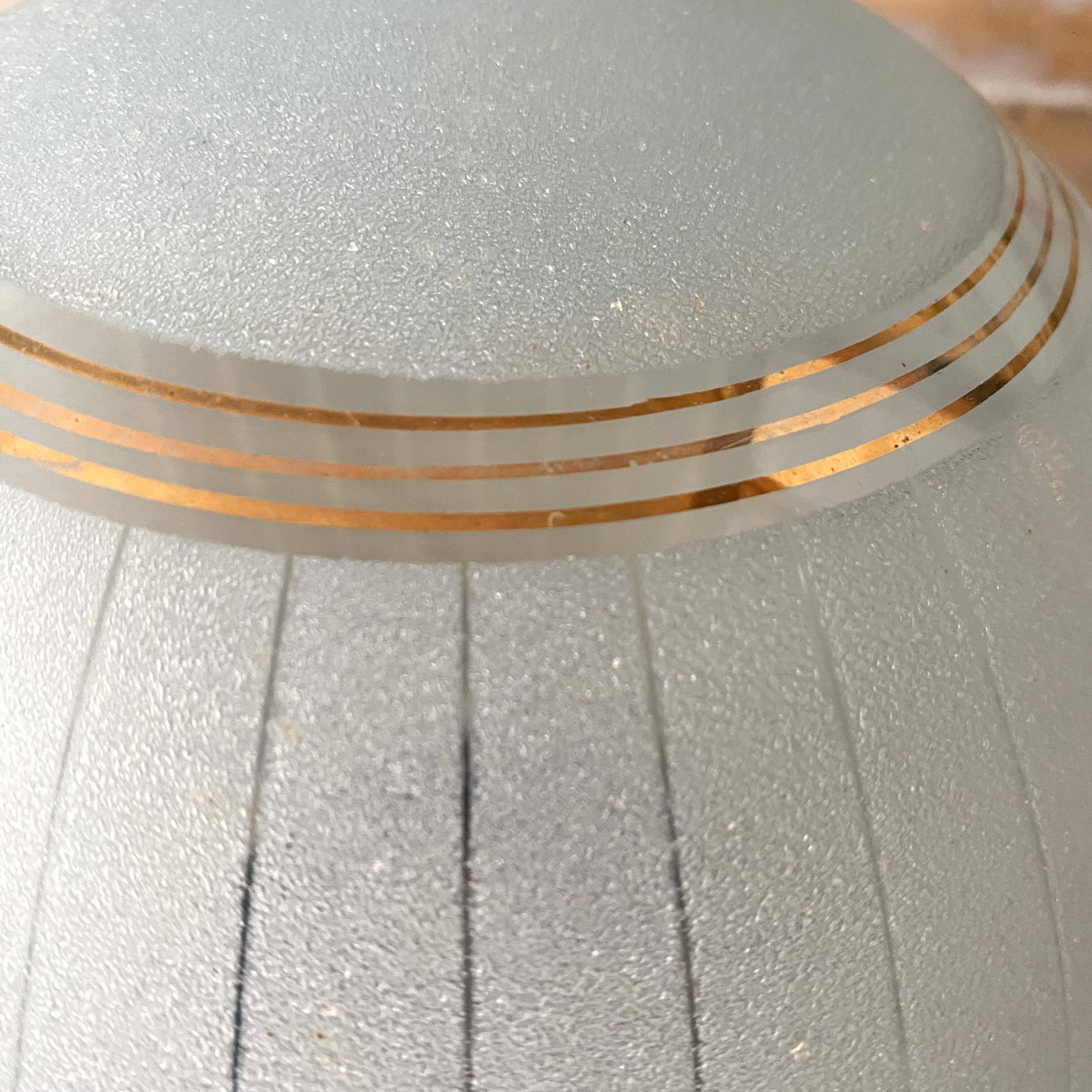 Art Deco blue granite and gold ball ceiling light