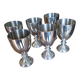 6 gobelets en étain