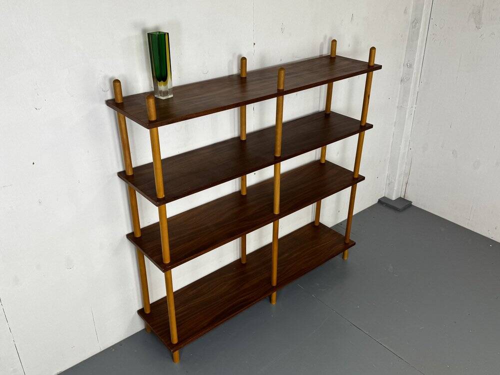 Mid-century modernist teak stick wall cabinet attributed to Willem Lutjens for Gouda Den Boer, 1950s