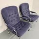 Paire de fauteuils lounge roulette design scandinave Bruno Mathsson