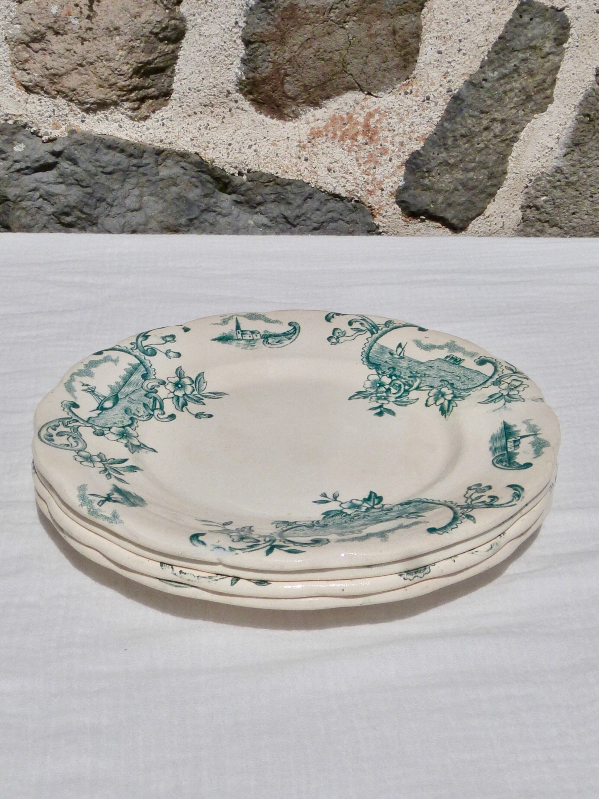 Set of 4 dessert plates Terre de Fer