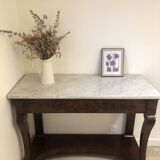 Empire console with light marble
