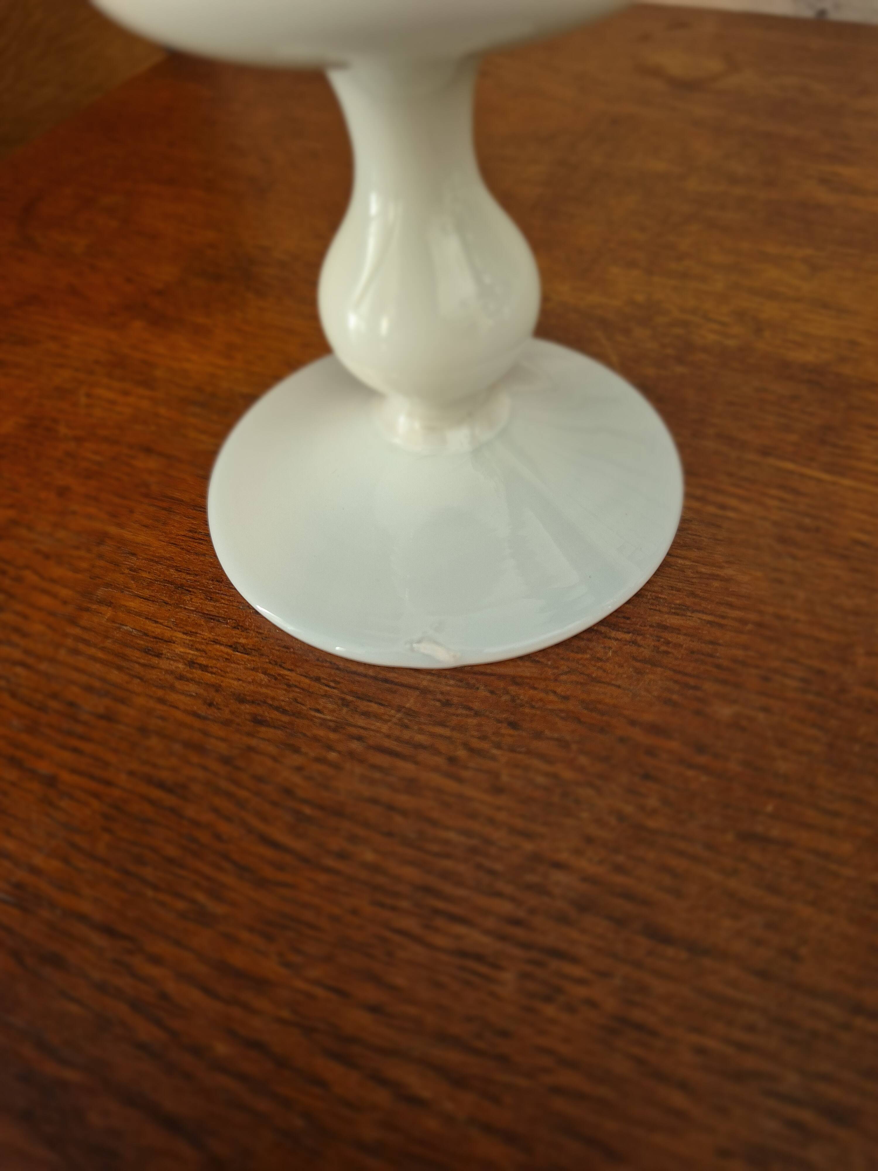 Grand vase opaline fleuri vintage