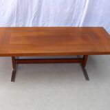 Teak and chrome coffee table
