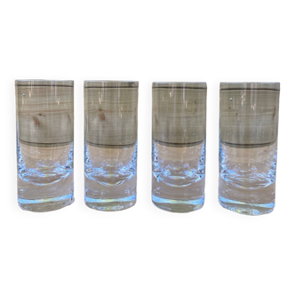 Set of 4 crystal tumbler glasses, Moser