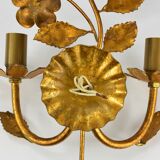 Wall lamp, golden flowers