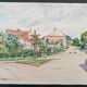 André Duculty (1912-1990) Watercolor on paper "Landscape of the countryside" Signed lower left and dated