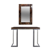 Wall console and its mirror attributed to Guy Lefèvre.