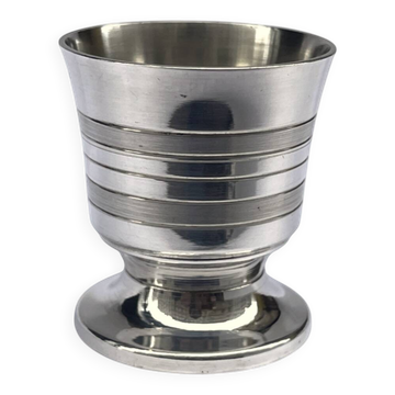 Silver-plated metal egg cup – vintage 1960s