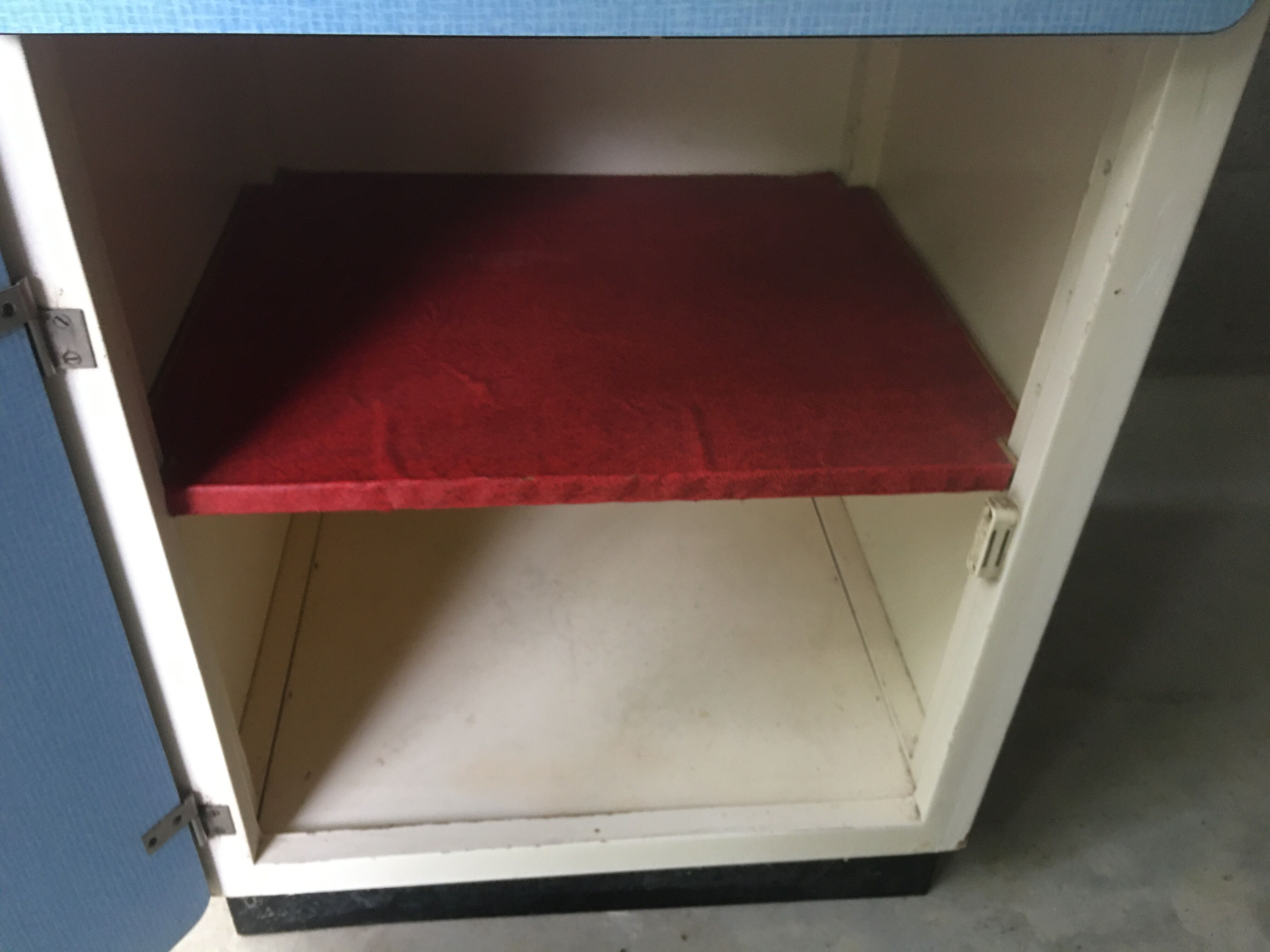 Blue formica kitchen furniture