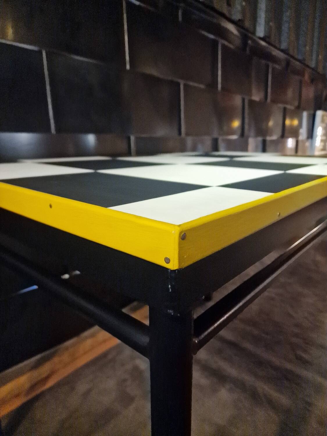Table design in the style of Le Corbusier.