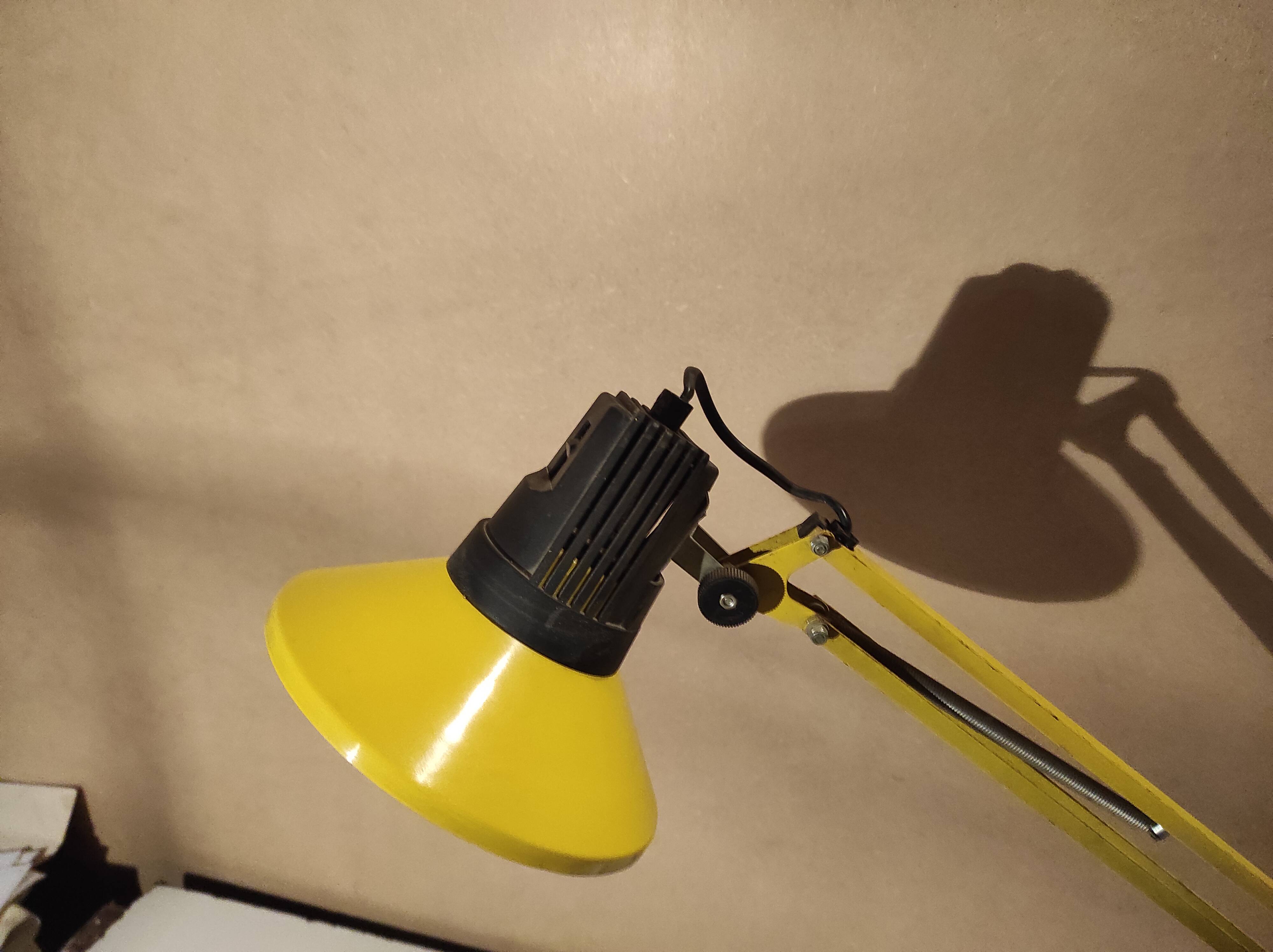 Articulated lamp of architect design vintage Italian 60s yellow