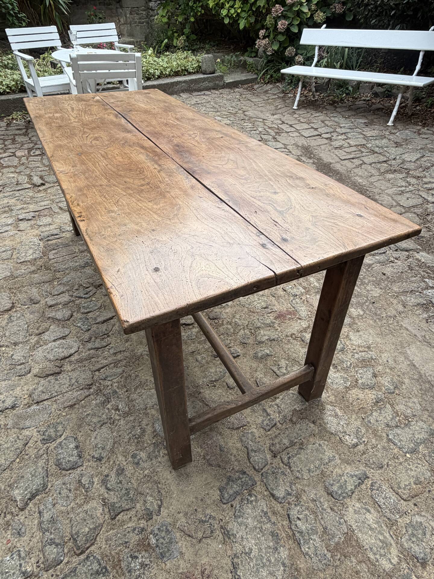 Old Normandy farmhouse table in solid wood – 19th / early 20th century
