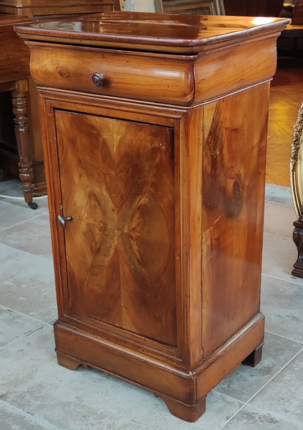 Old Bedside Furniture Side Table Night Table Louis Philippe /