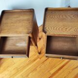 Pair of Louis VX style bedside tables