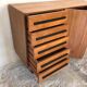 Vintage storage cabinet 1960's 5 drawers 2 doors