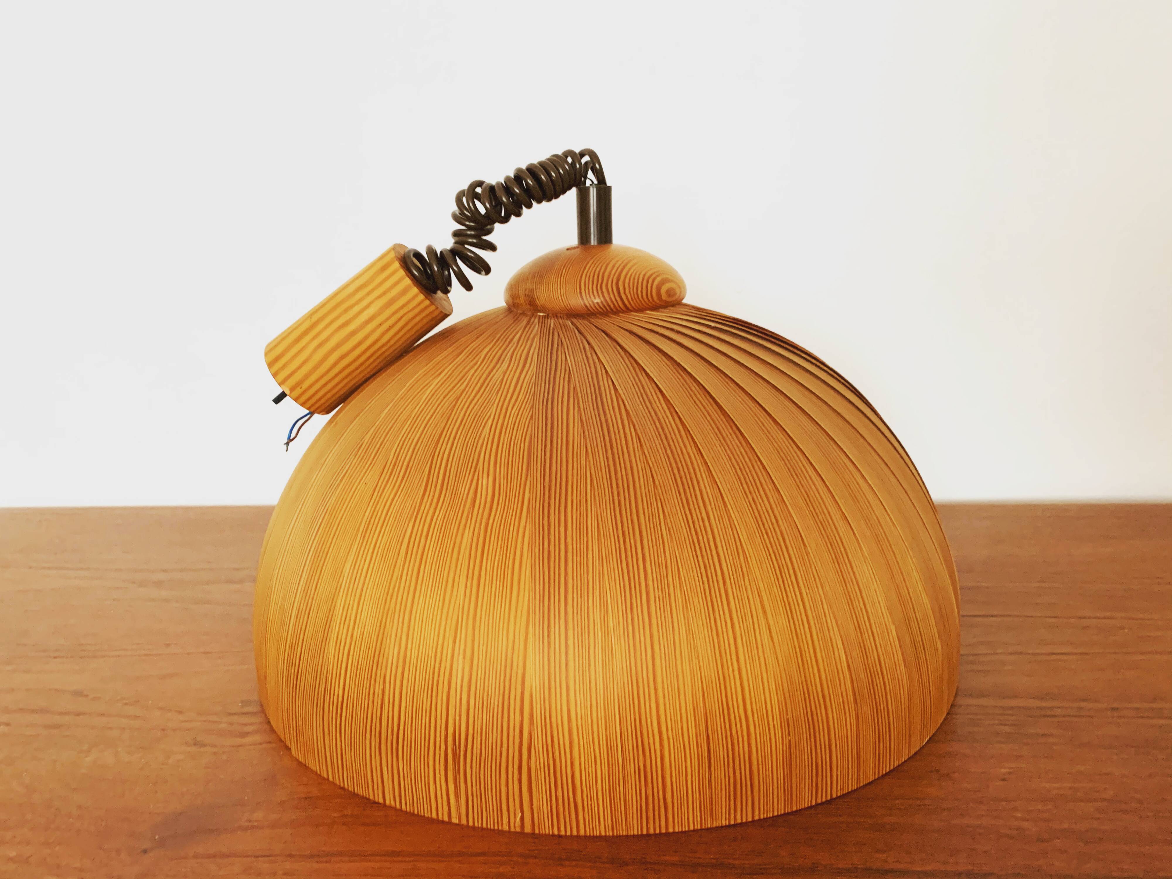 Large Wooden Pendant Lamp