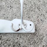 Portemanteau ancien en fonte émaillée