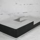 Coffee table "Space Age", wood, aluminum veneer, France, circa 1970