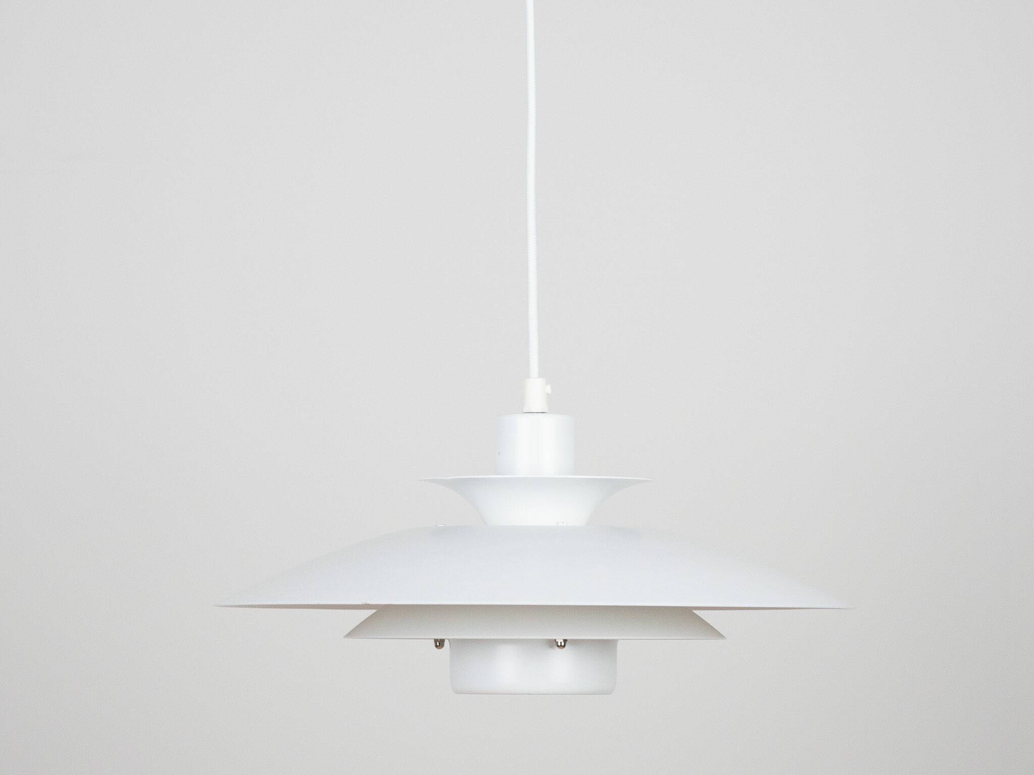 Pair of 2 vintage pendant lamps Volga by Kurt Wiborg, Jeka, 1980s