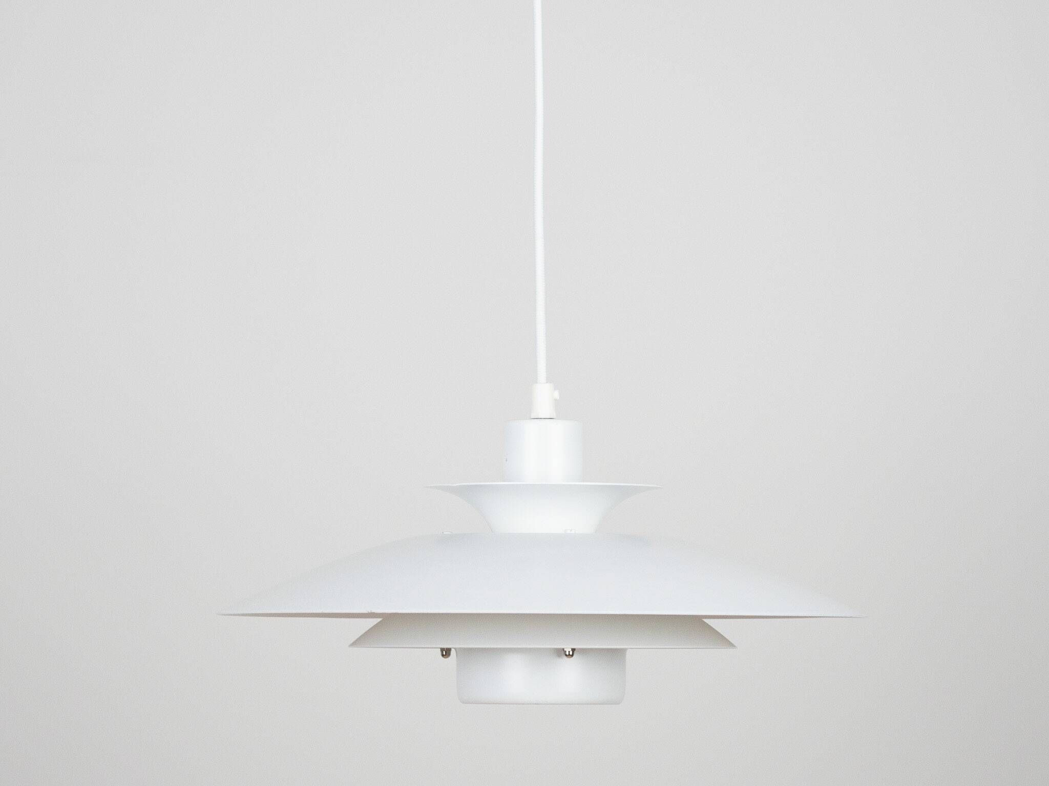 Pair of 2 vintage pendant lamps Volga by Kurt Wiborg, Jeka, 1980s