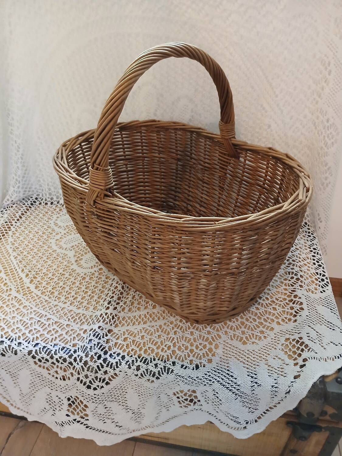 Antique rattan/wicker basket