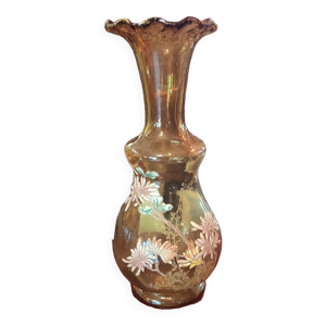 Ancien vase décor floral