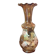 Ancien vase décor floral émaillé