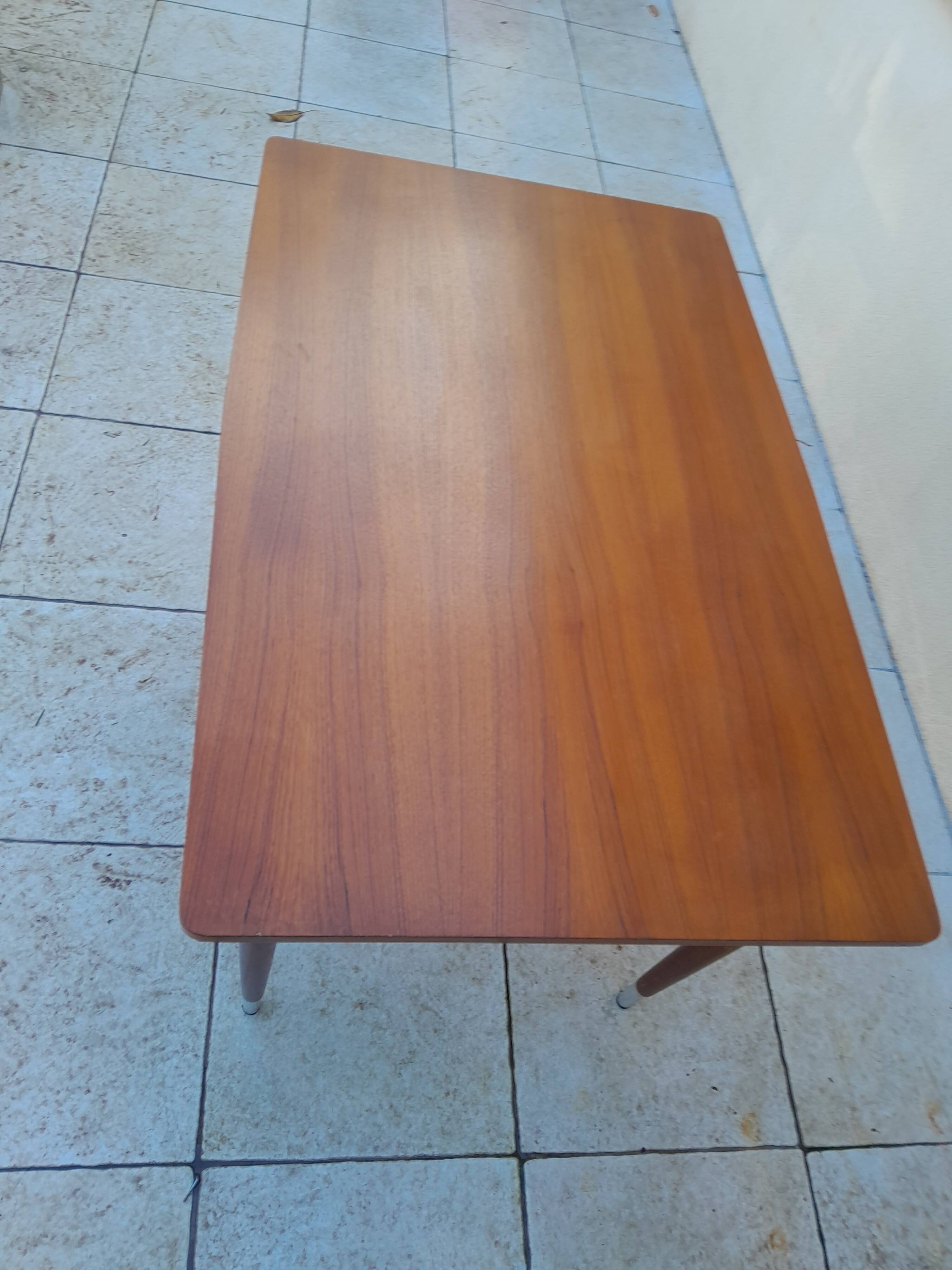 Scandinavian vintage extendable teak table 1950