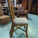 1980s dining room in rattan and oak veneer