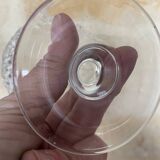 4 diamond point glass cognac or brandy glasses