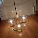 Lustre en laiton doré années 50'S