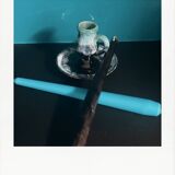 Glazed candle holder