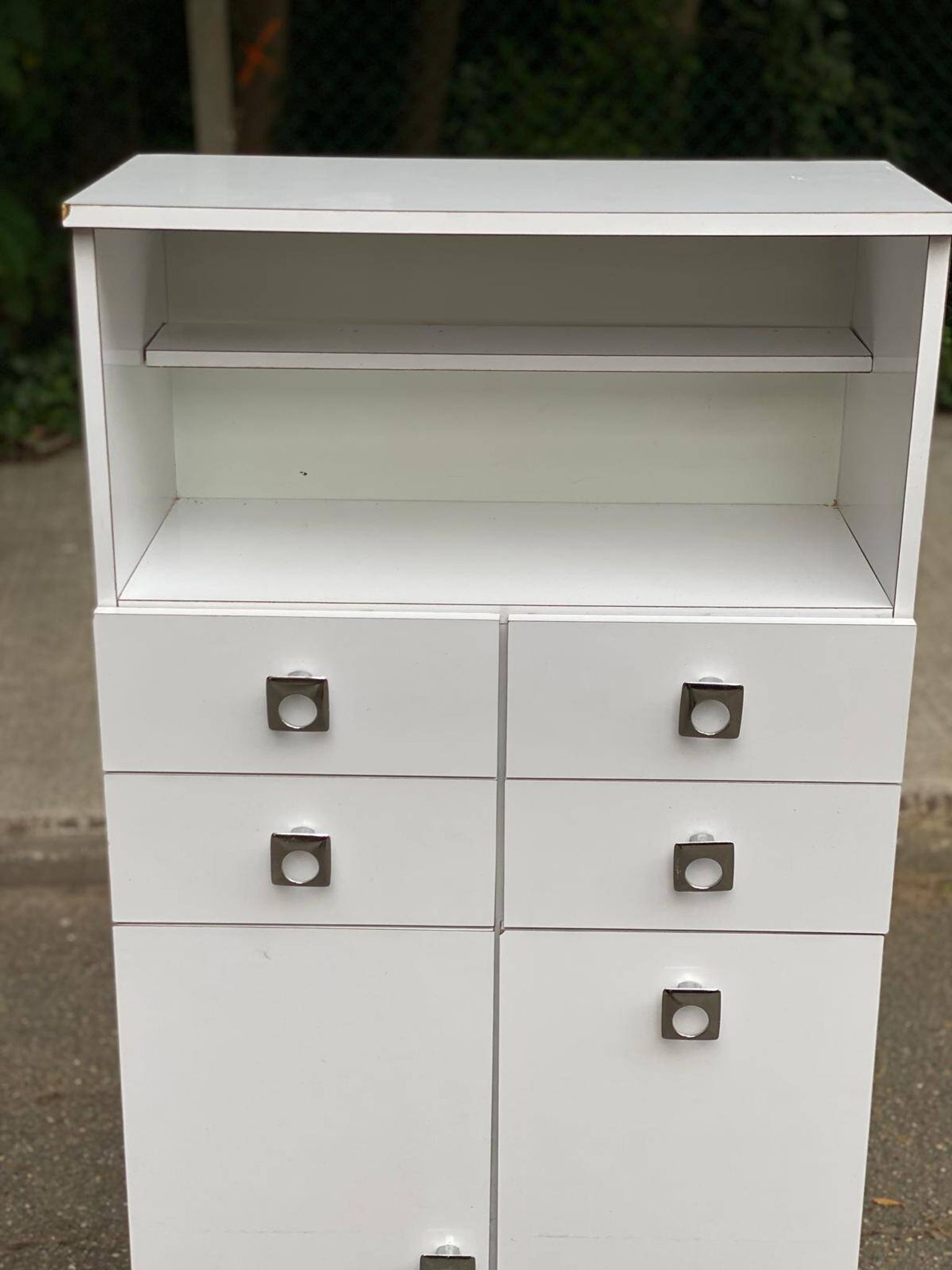 Armoire de rangement blanche salle de bain années 80