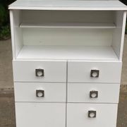 Armoire de rangement blanche salle de bain années 80