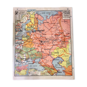 Carte ancienne URSS et Finlande