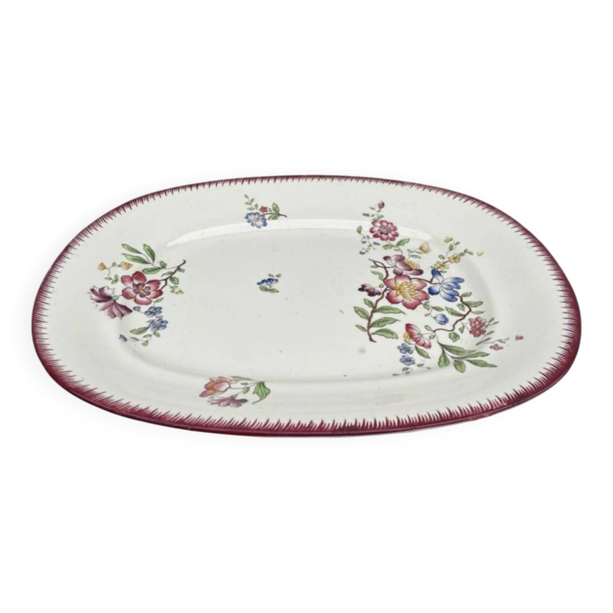 Ironstone serving platter Sarreguemines Strasbourg