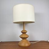 Lampe de table en bois clair, 1980, style minimaliste