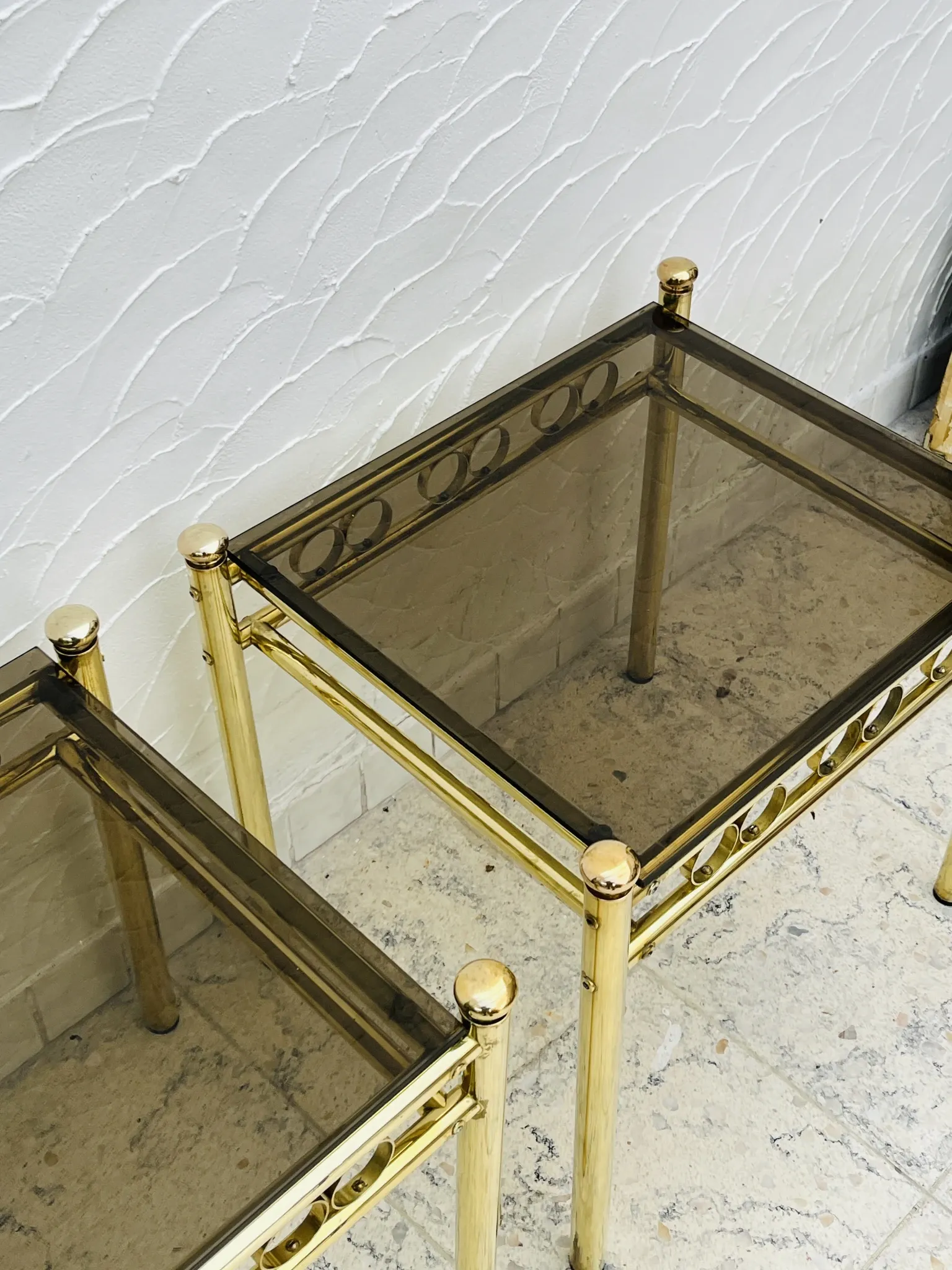 Pair of Belgo Chrome side tables