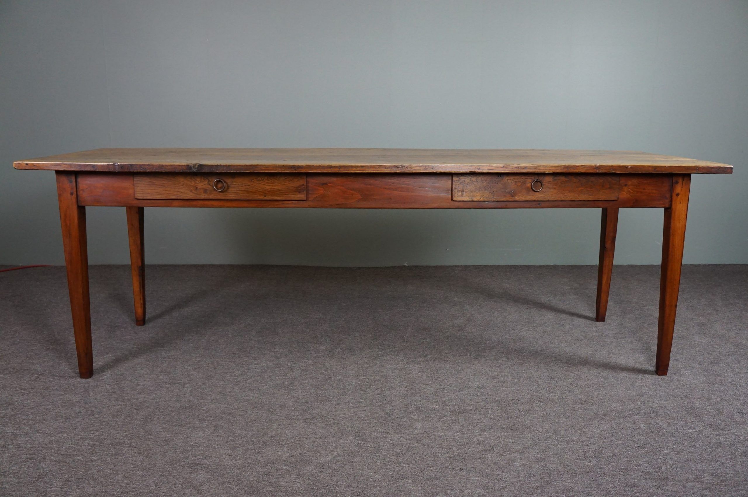 French farmhouse oak dining table circa 1880