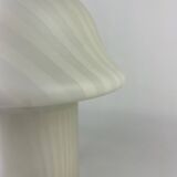 Mushroom table lamp by Peill and Putzler in striped glass, 1970.