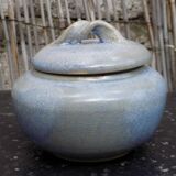 Blue ceramic box