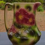 Old St Clement capucines barbotine pitcher n°7529